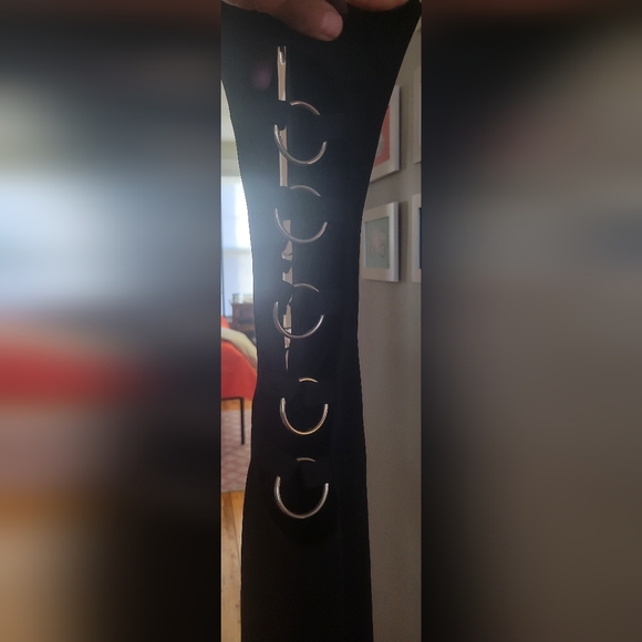 Zara black midi dress with side ring cut outs - Picture 4 of 5